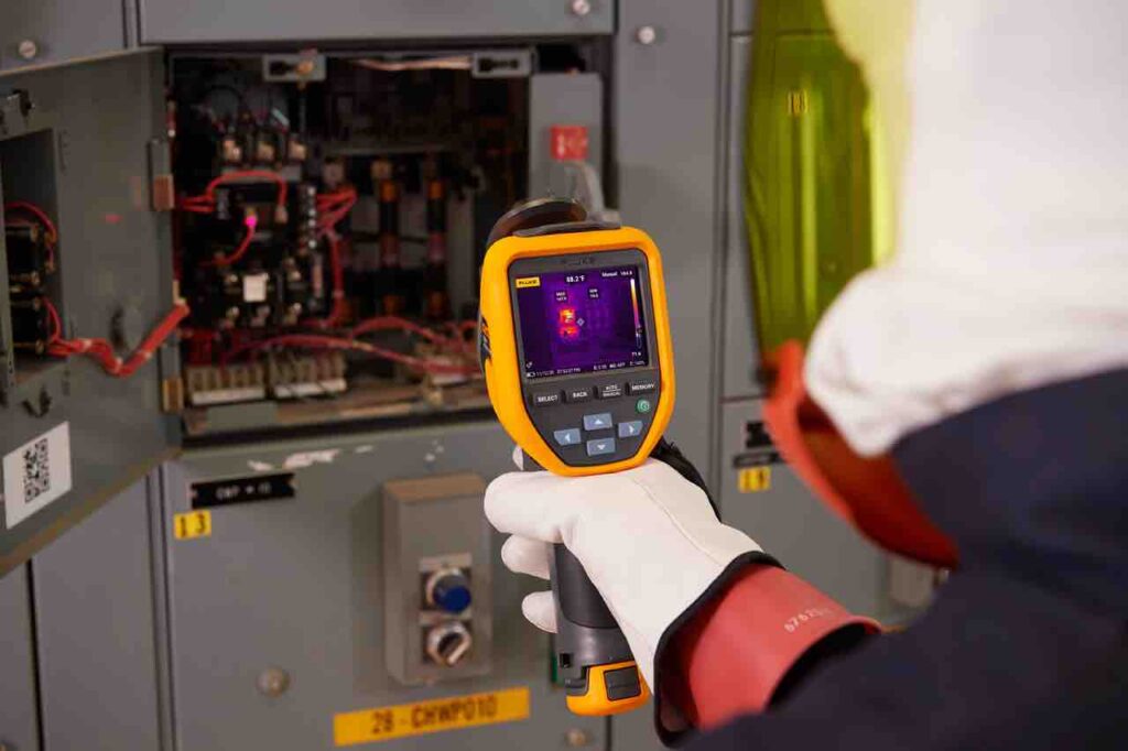 Arc flash safety with thermal imaging and wireless testing