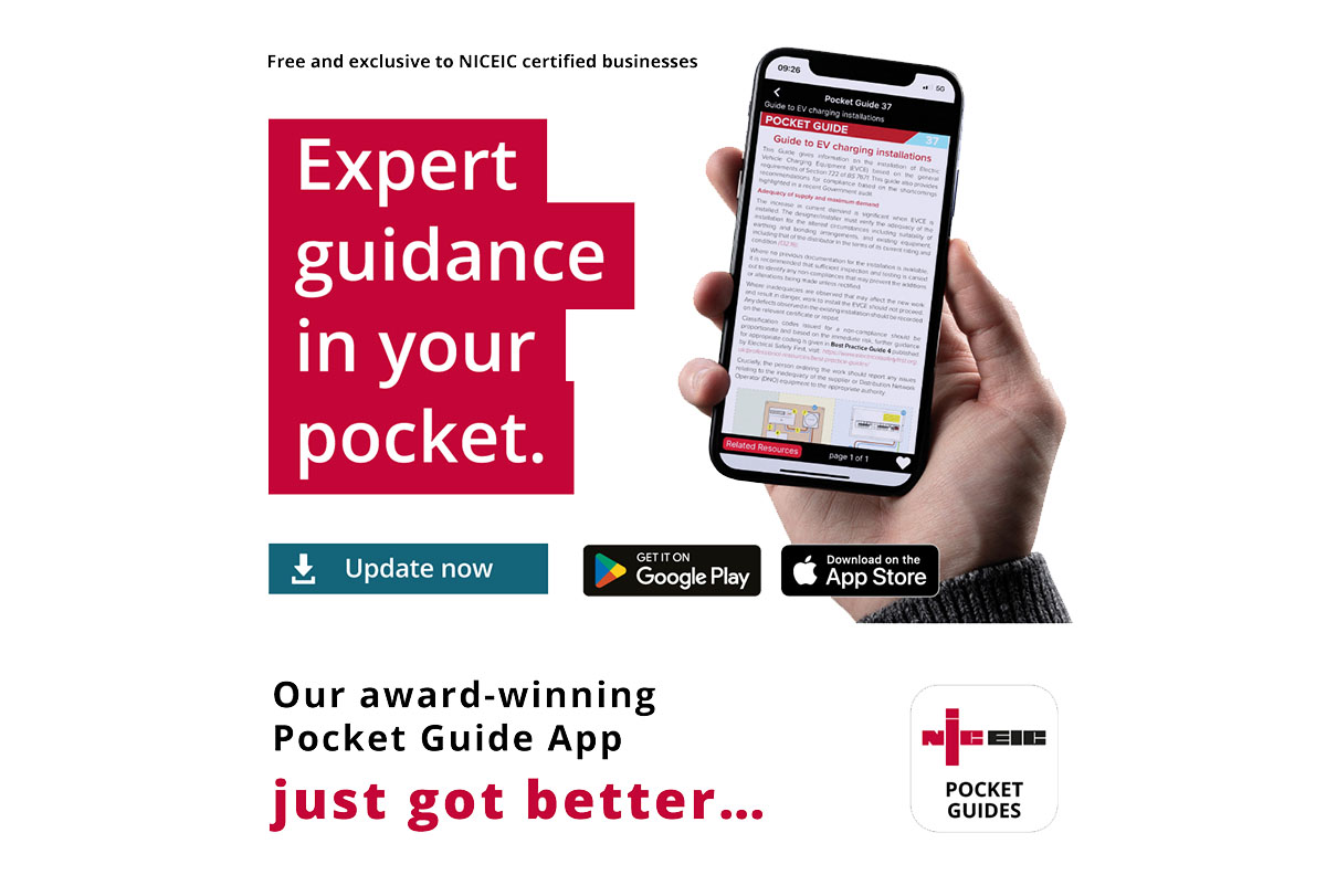 NICEIC’s pocket guide app just got a lot smarter