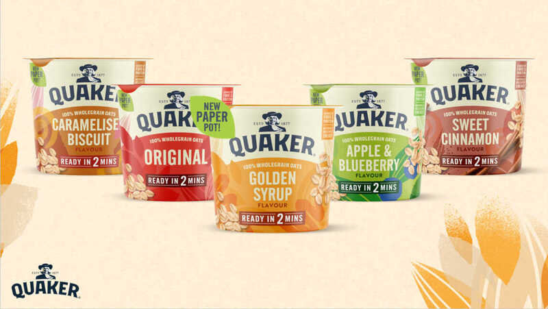 Quaker Oats switches to paper packaging for porridge pots