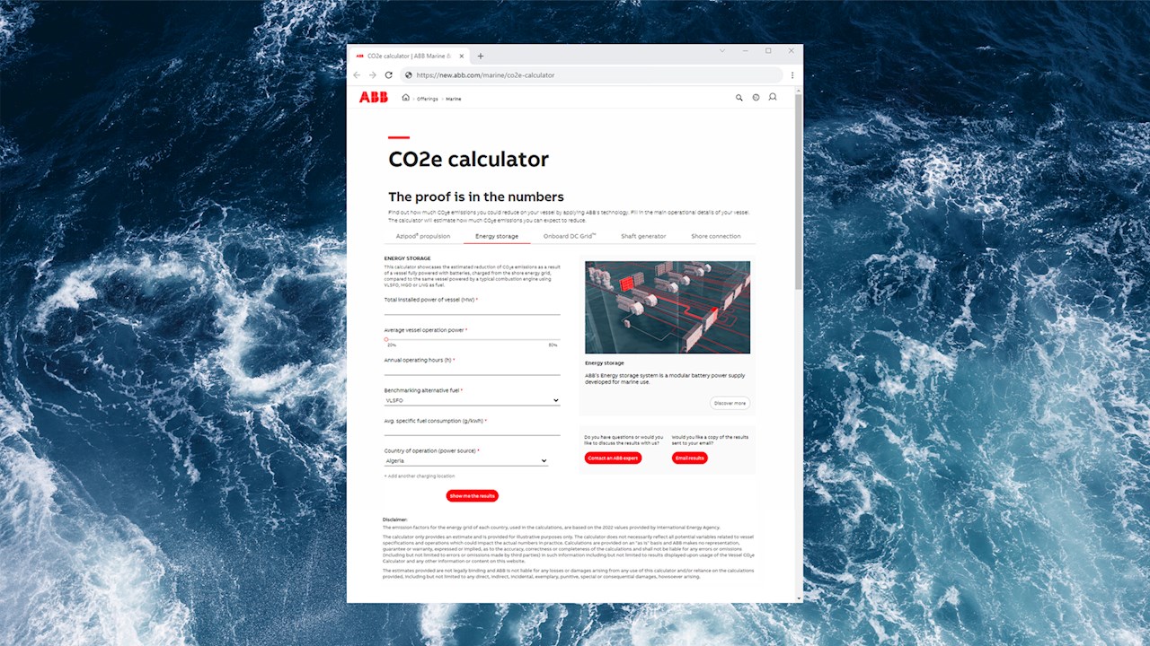 ABB introduces CO2e Calculator for vessel emission transparency