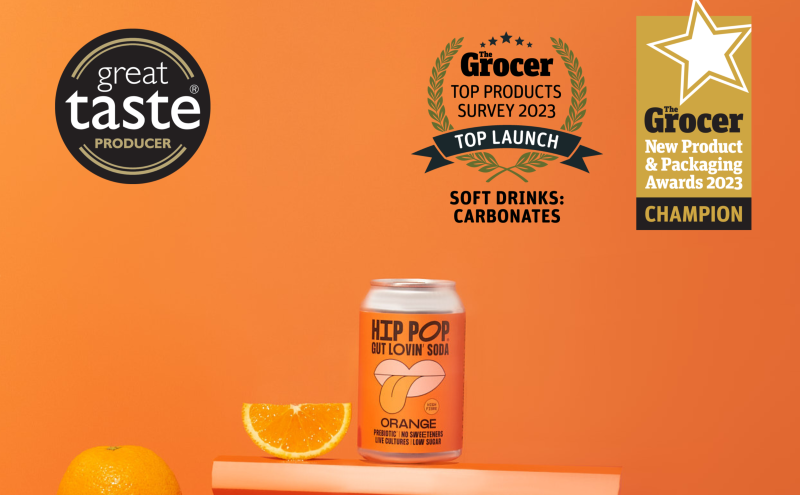 Hip Pop’s Gut Lovin’ Orange Soda makes waves after double Grocer Award win