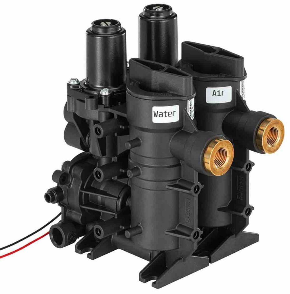 Media supply unit provides filtration and pressure control for air and water