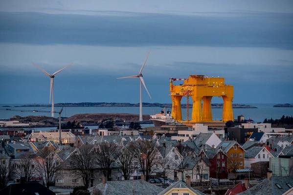 Giant HVDC Offshore Wind Converter Platform Checks In to Aibel's Yard ...