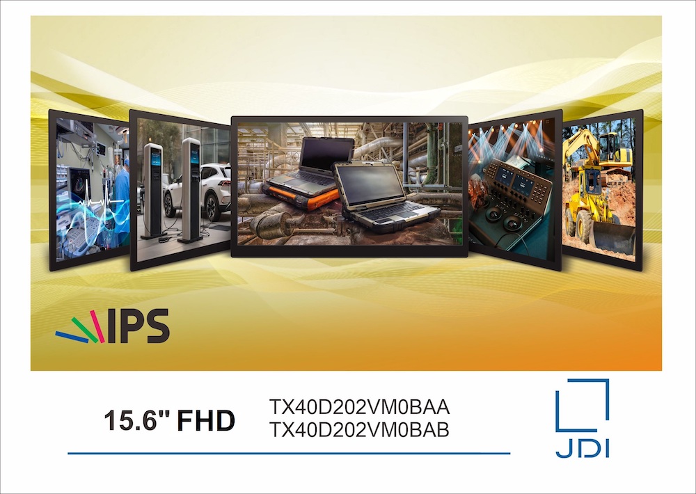 15.6-inch Full HD TFT display module features a broad colour gamut and high brightness