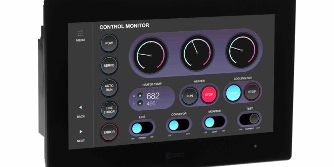 All-in-one PLC+HMI is compact and consumes less panel space than separate units All-in-one PLC+HMI is compact and consumes less panel space than separate units