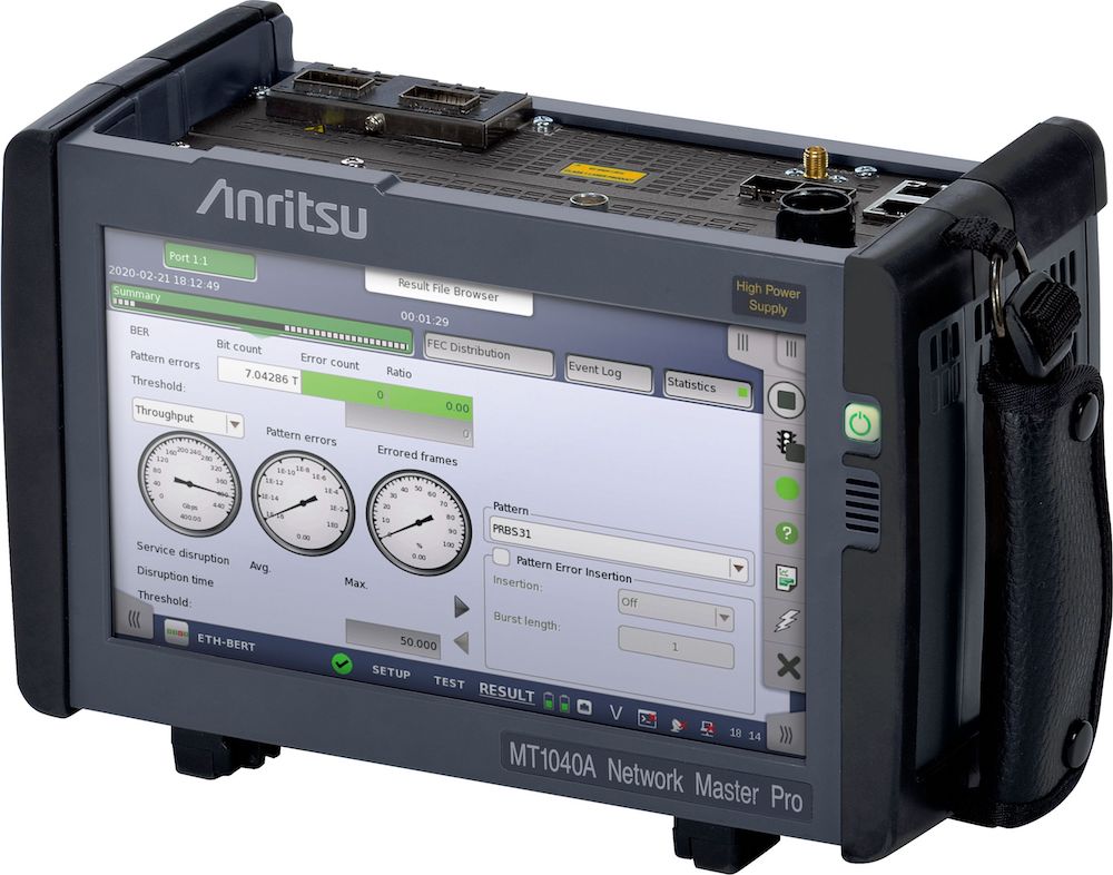 Anritsu Enhances Network Master™ Pro MT1040A to Provide Support of OpenZR+