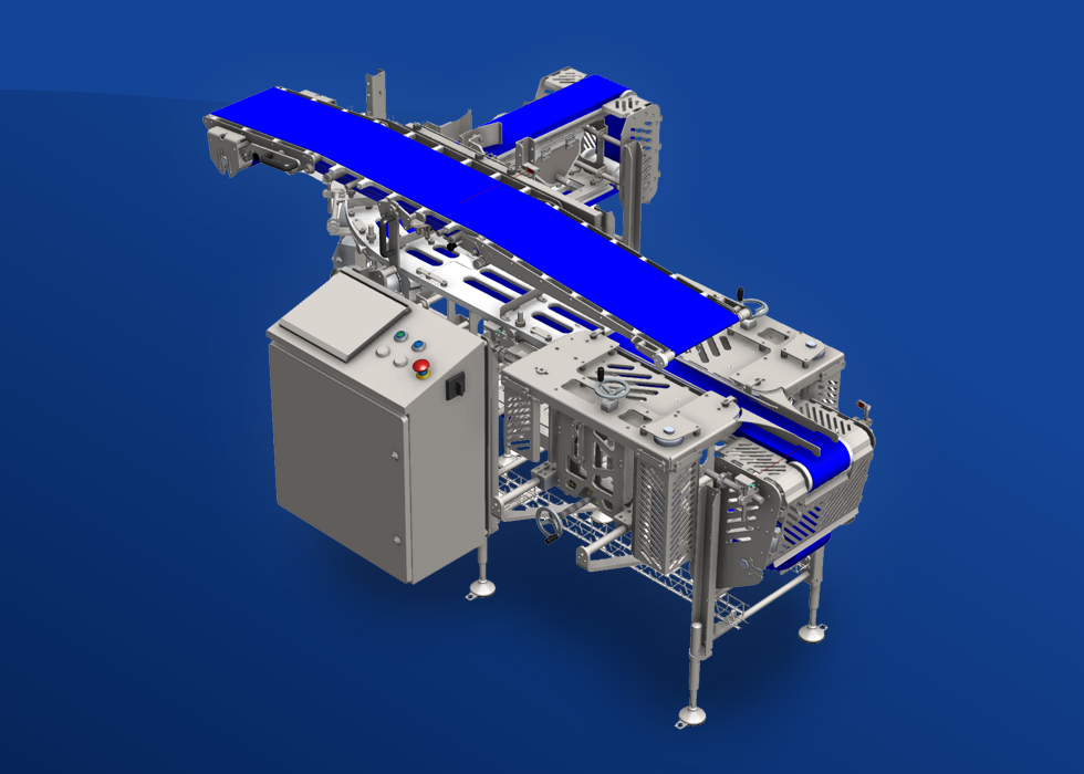 Sponsored text: The new Qupaq Flex Loader meets the need for higher flexibility in the meat-packing industry