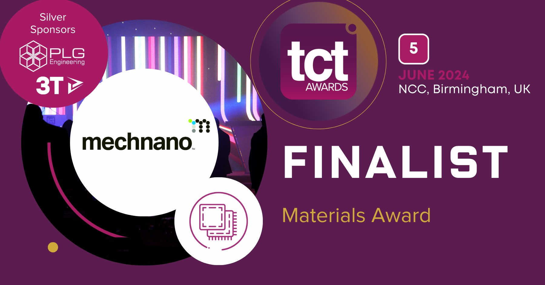 Mechnano Nominated for Prestigious TCT Materials Award for Innovative Laser Sintering Solution