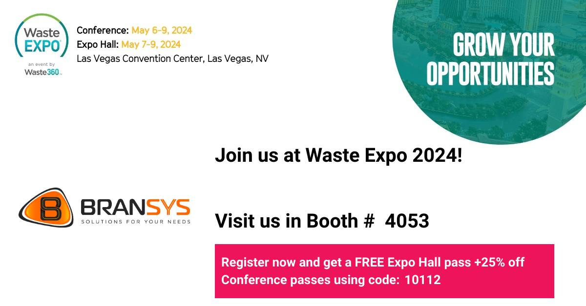 Bransys to Showcase Asset Tracking Platform at the Waste Expo 2024