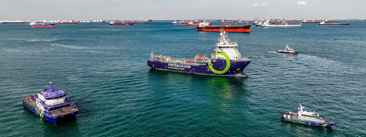 Fortescue trials dual-fueled ammonia-powered vessel in the Port of ...