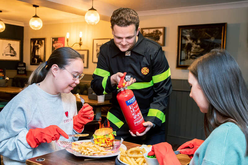 Too hot to handle – pub chain launches new dining experience with flaming food and fire marshalls