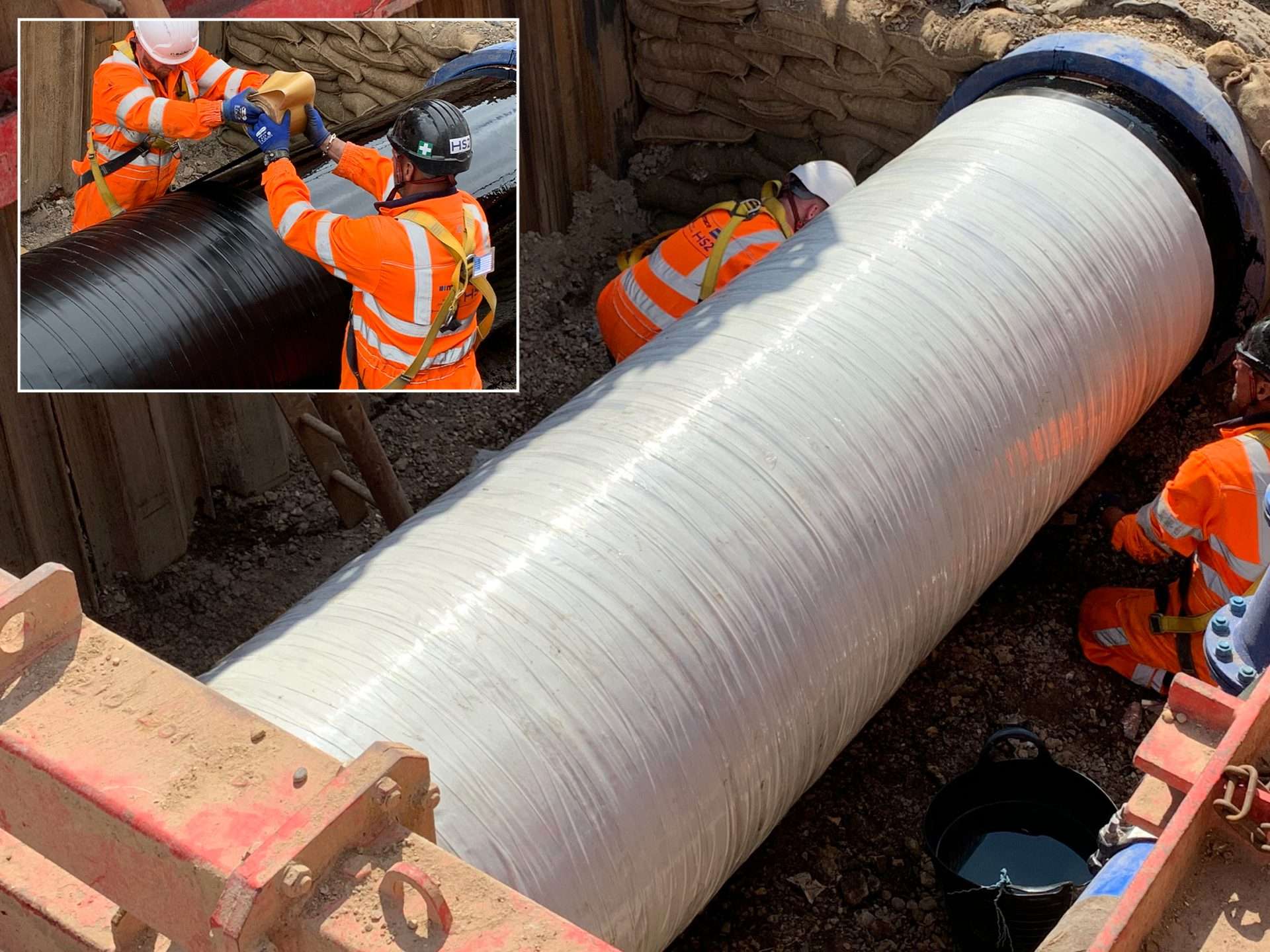 Denso™ System Repairs Damaged Factory Coating at London Railway Terminal