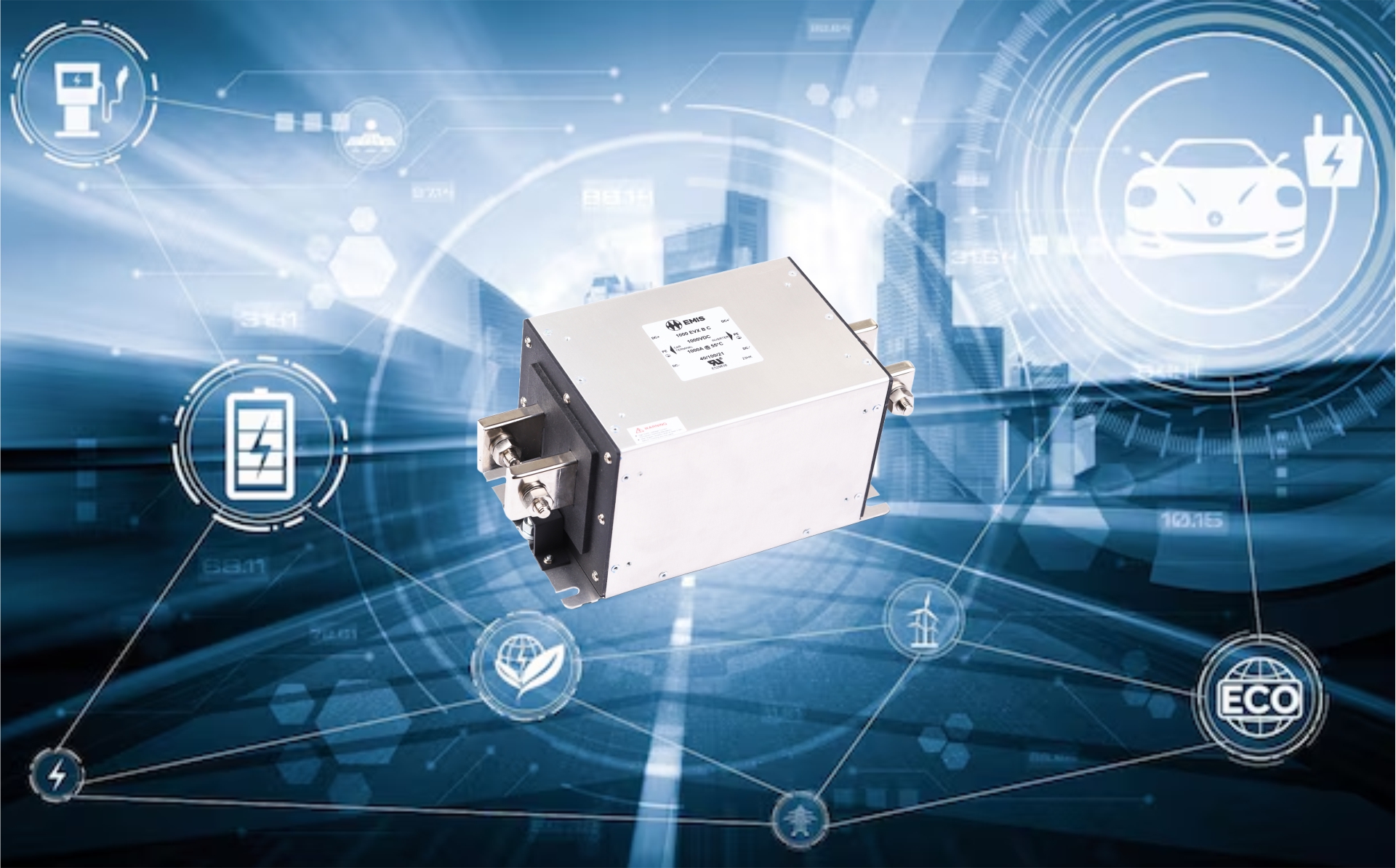 DC EMC Filter from EMIS designed for High Power Electric Vehicle Charging Applications DC EMC Filter from EMIS designed for High Power Electric Vehicle Charging Applications