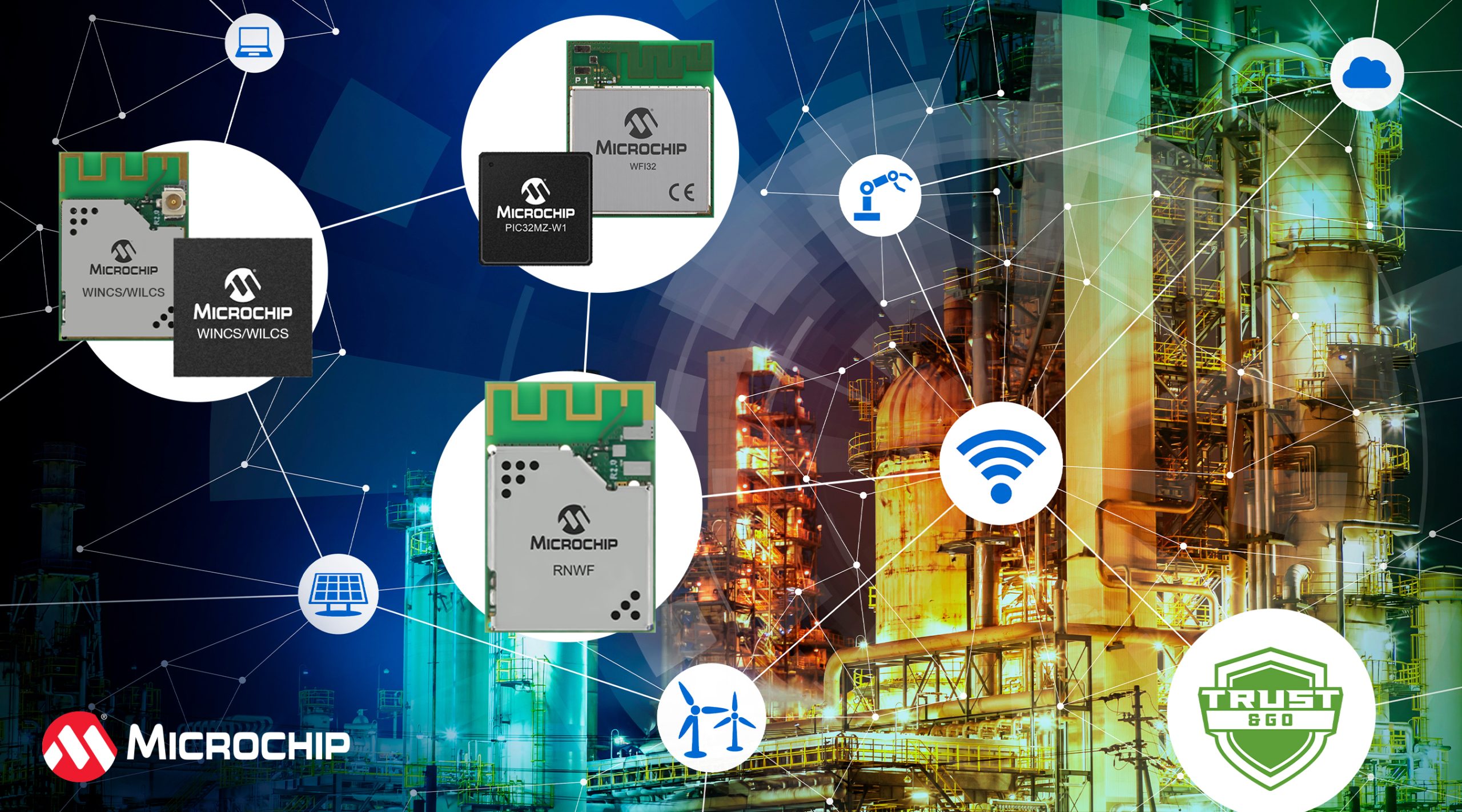 Microchip Releases 20 Advanced Wi-Fi® Products for Industrial  and Commercial Applications