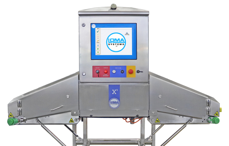 Loma’s X5 Pack curtainless x-ray system examines dry, unopened, or lightweight foods