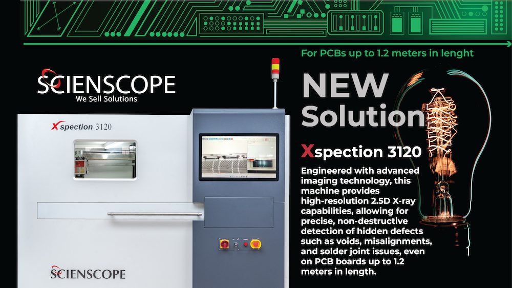 Scienscope’s New Xspection 3120 Inspects Long PCBs