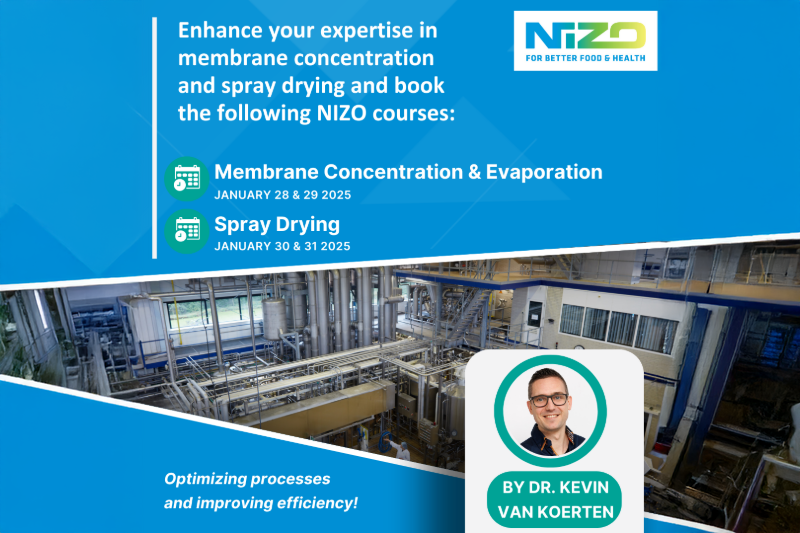Upcoming Nizo courses: spray drying & membrane concentration