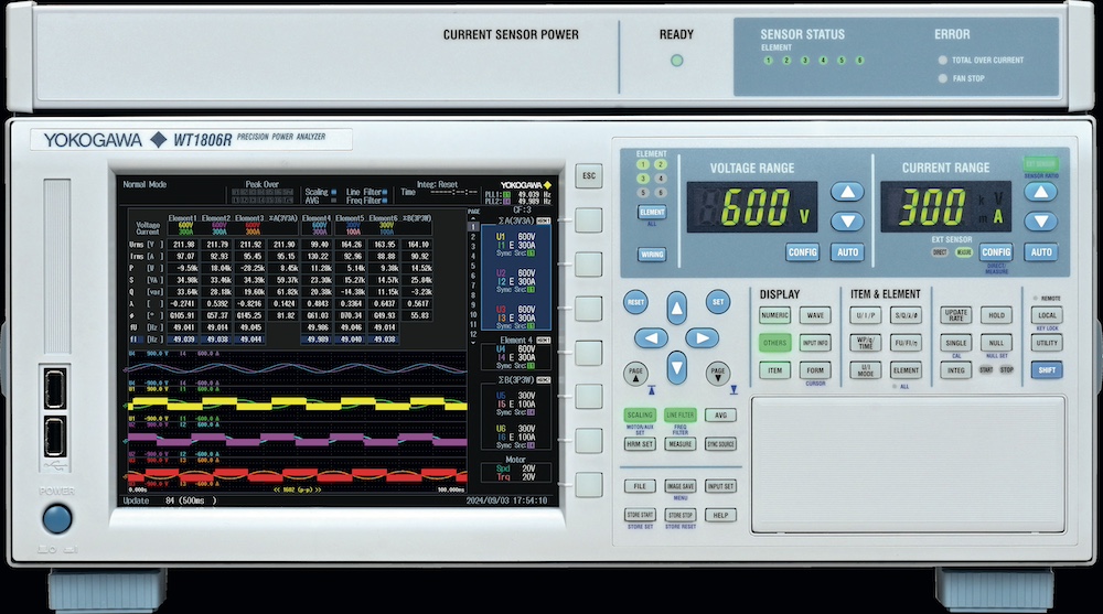 Yokogawa Test & Measurement Releases WT1800R series high performance power analyzer
