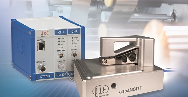 Offline capacitive system measures thickness of electrically conductive film