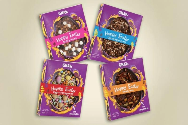 Gnaw stands for comfortingly flat, chunky Easter Eggs