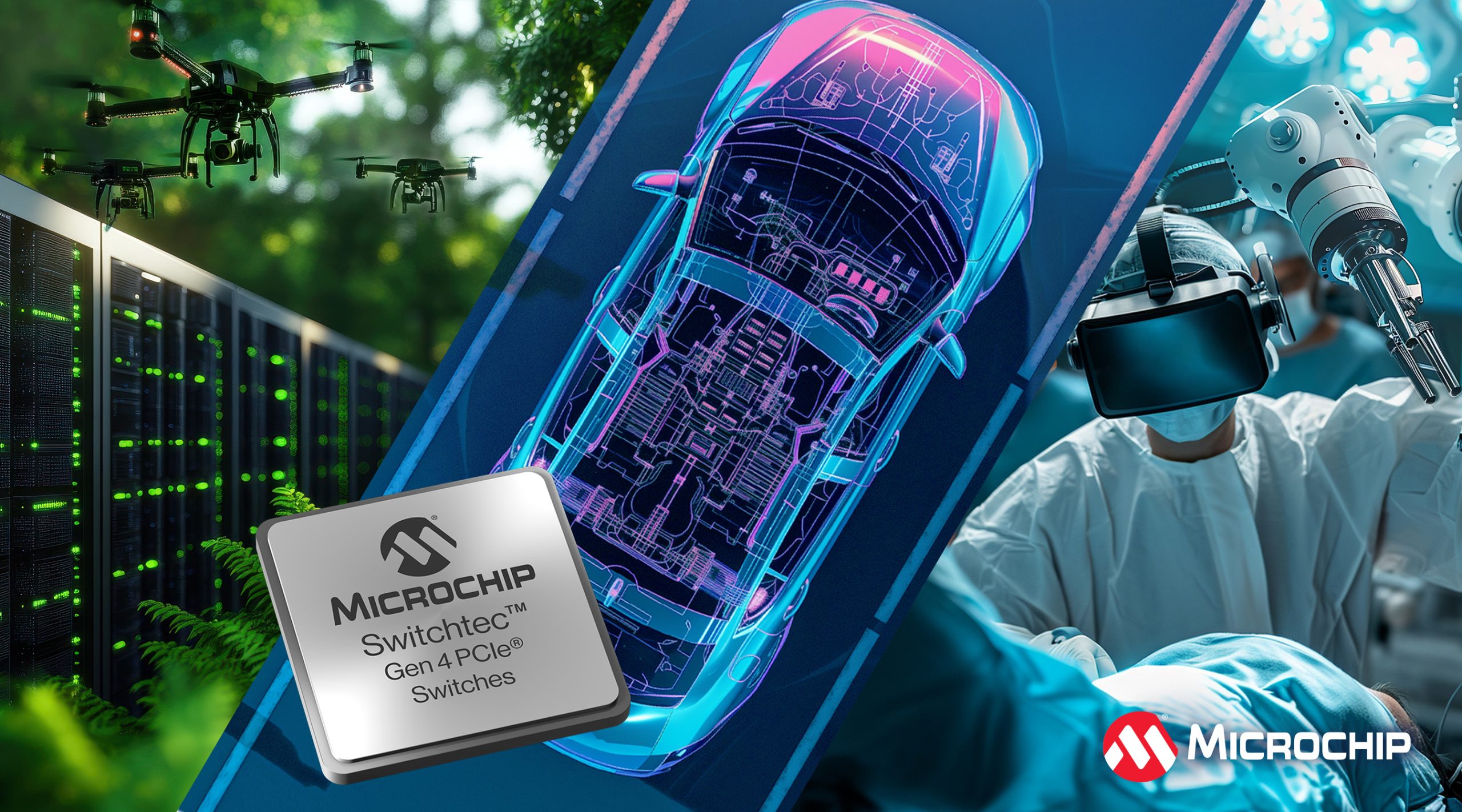 New Family of Switchtec™ PCIe® Gen 4.0 16-Lane Switches Provides Versatility for Automotive and Embedded Computing Applications