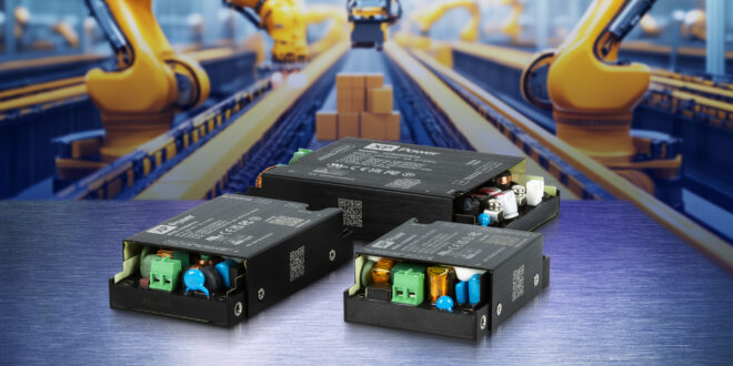 Low-profile AC-DC power supplies offer conduction, convection and fan-cooled ratings for BF-rated medical and industrial equipment