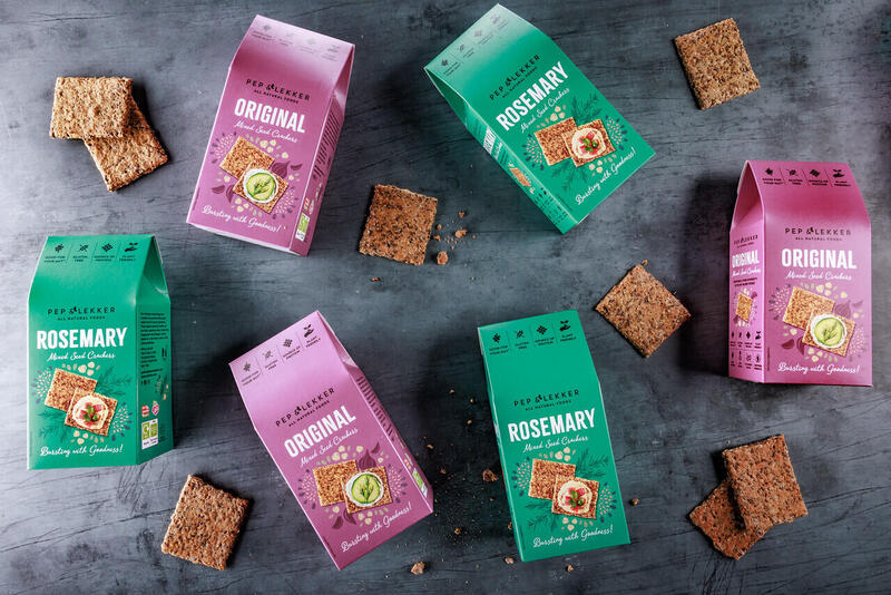 Pep & Lekker adds functional crackers to its assortment of savoury biscuits