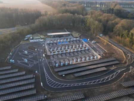 Battery and solar-kitted ultra-rapid EV charging superhub opened in UK