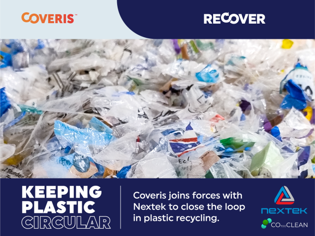 Nextek and Coveris will transform food-grade plastic film for mechanical recycling