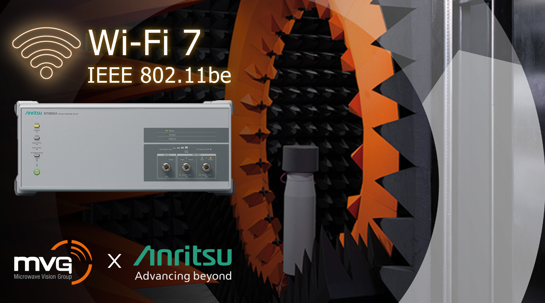 Anritsu and MVG collaborate to support IEEE 802.11be (Wi-Fi 7) OTA measurement solution