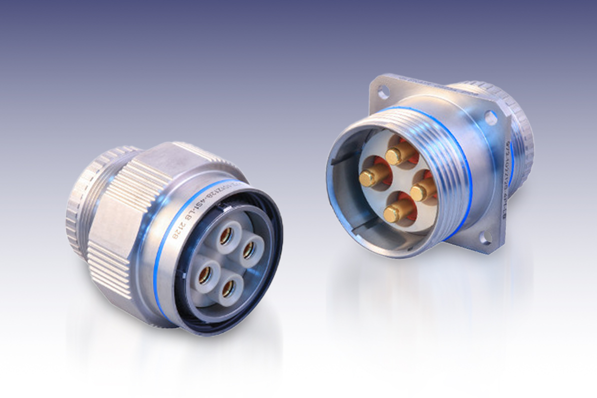 Available through Powell Electronics are high-power aircraft connectors and cables from Glenair