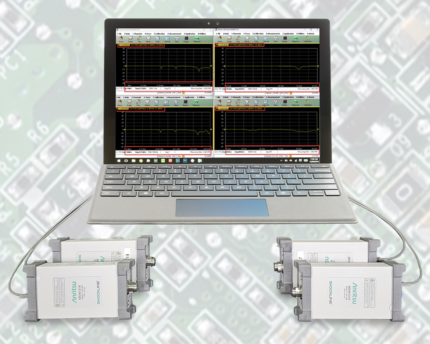Anritsu Introduces Simultaneous Sweep on MS46131A VNAs, Enabling Efficient four 1-Port Simultaneous Measurements