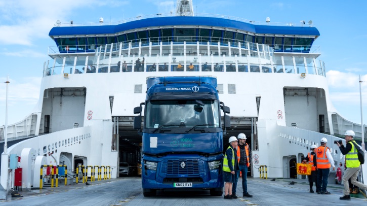First Channel crossing by a heavy-duty electric truck made on P&O Ferries’ newest hybrid, P&O Liberté