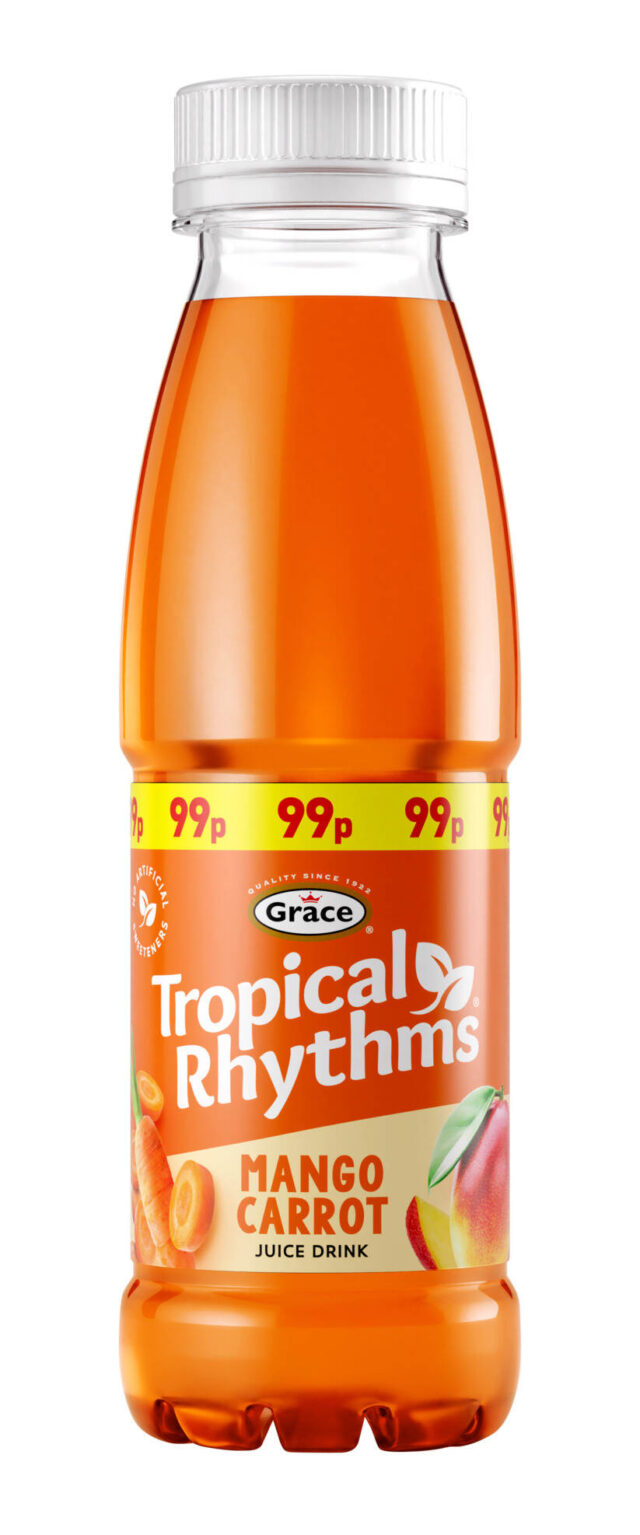 Grace Tropical Rhythms available in 330ml PET bottles