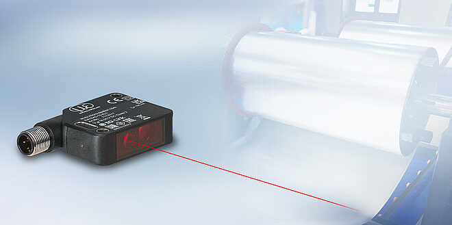 Laser sensor with IO-Link interface measures distances to target objects up to 60 metres away