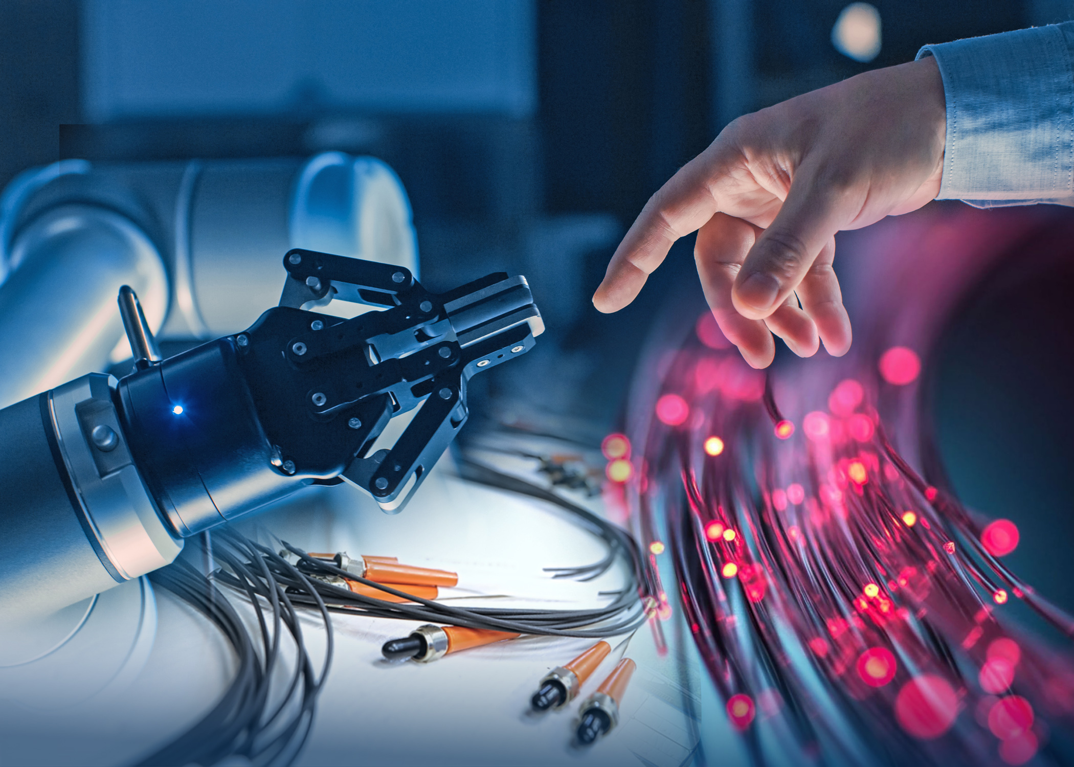 OMC deploys cobots to improve throughput 10x while maintaining quality & ensuring consistency of fibre optic production