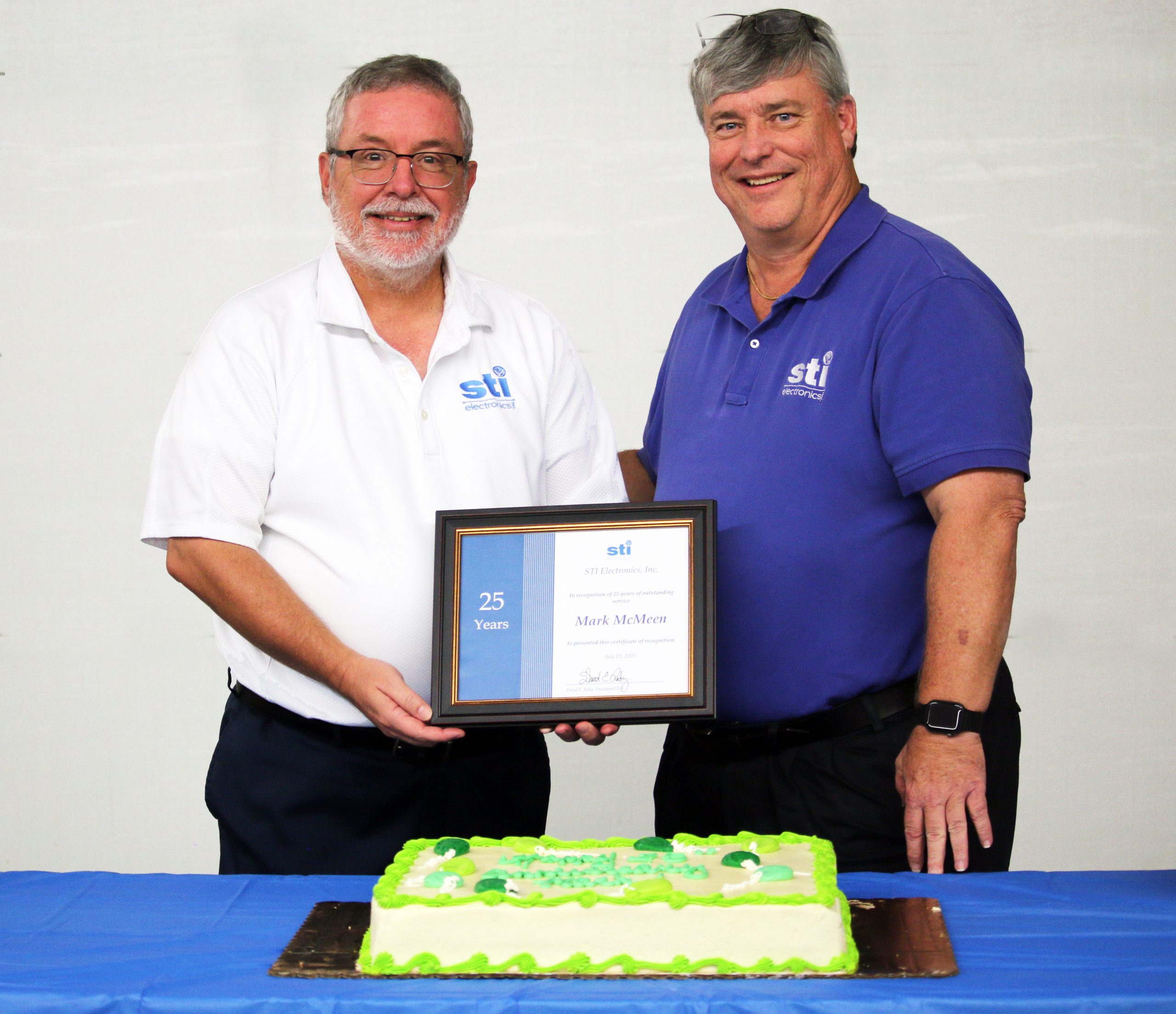 STI Honors Mark McMeen for 25 Years of Outstanding Service