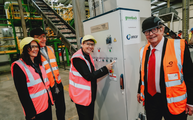 UK Government Minister inaugurates Greenback and Amcor advanced recycling technology
