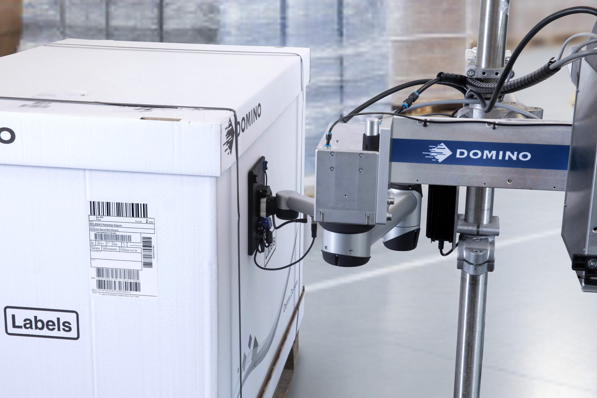 Domino updates electric pallet labelling system