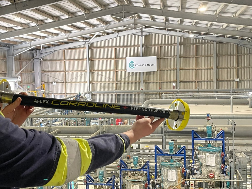 Corroline+ hoses support Cornish Lithium process reliability