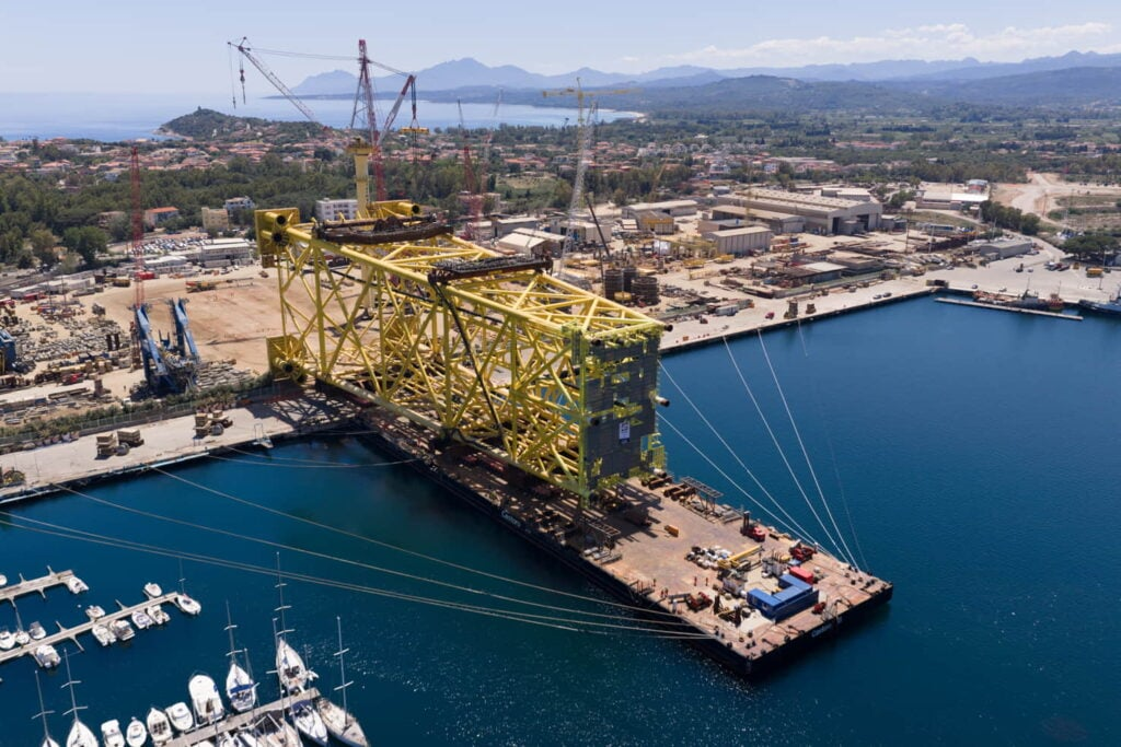 Saipem jacket leaves for Neptun Deep Saipem jacket leaves for Neptun Deep