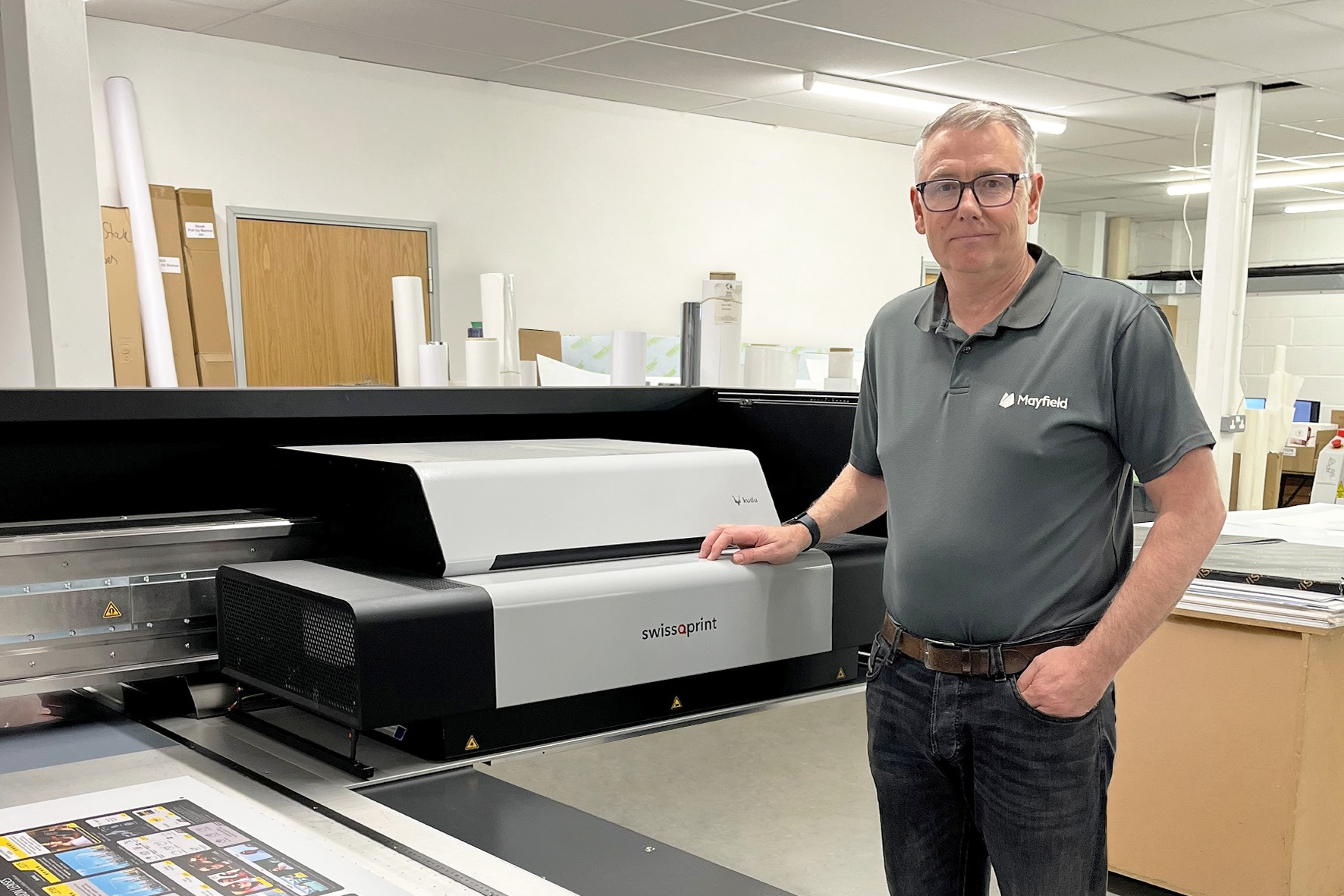 Mayfield Press boosts output with swissQprint Kudu Mayfield Press boosts output with swissQprint Kudu